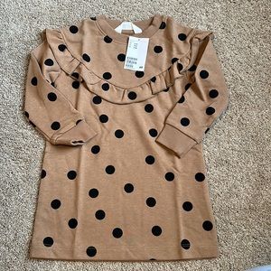 3/4T polka dot sweater dress NWT
